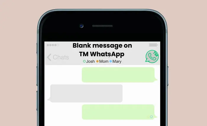 How to Send Blank Messages on TM WhatsApp And WhatsApp 1 blank messages on TM WhatsApp